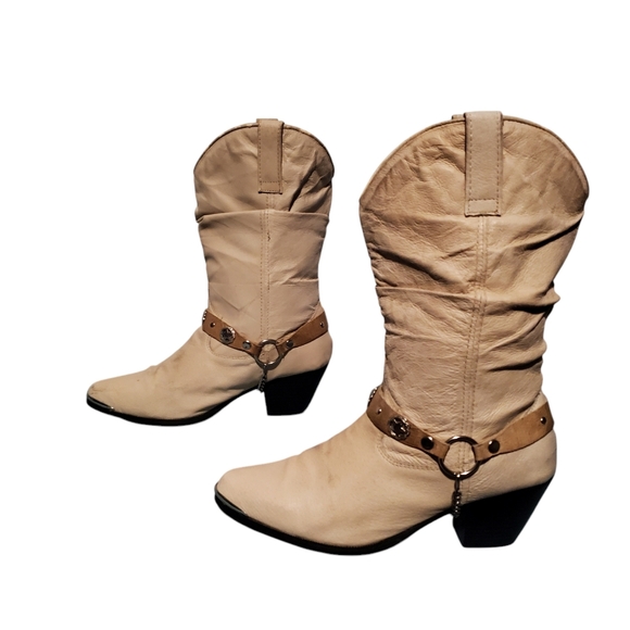 Dingo Leather Cowboy Western Harness Boots Women's Size 7M - Picture 3 of 13